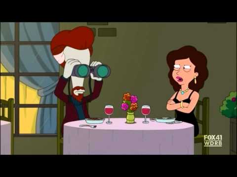 Roger the Alien on a date.