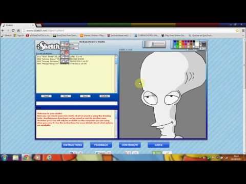 How to Draw & Colour "Roger The Alien" From "American Dad" ~ iSketch "Live Drawing, Sketch" HD