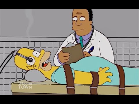 The Simpsons. Homer in psychiatry. HD
