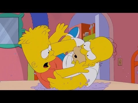 The Simpsons -  Bart and Homer Fight