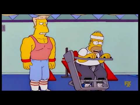 The Simpsons: Homer slims and gets muscles [Clip]