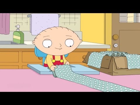 Family Guy - Stewie Plays With Bubble Wrap