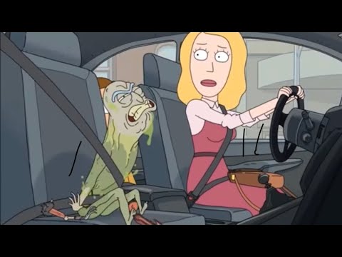 pickle rick turns human in slow motion