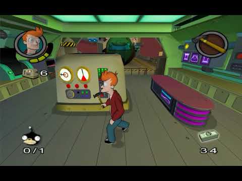Futurama (PS2) Gameplay Part 1: Planet Express