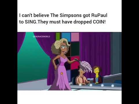 Rupaul in the Simpsons